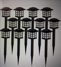 2 packs (24 pcs) solar lights - top 2.5" square x 10" long