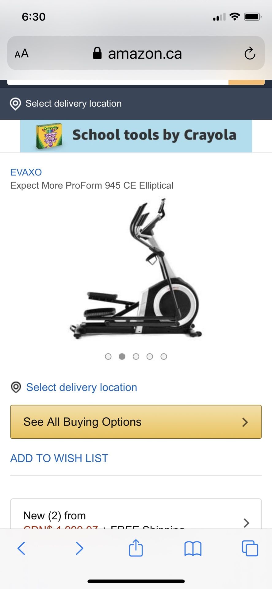 I have new pro elliptical pro form