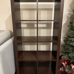 Dark Brown Wooden Shelf / Bookcase – Very Clean & Sturdy