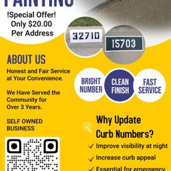 Address curb Painting $20