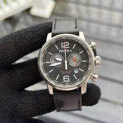 BRERA OROLOGI Dinamico Quartz Wristwatch Black Silver chronograph Mens Watch