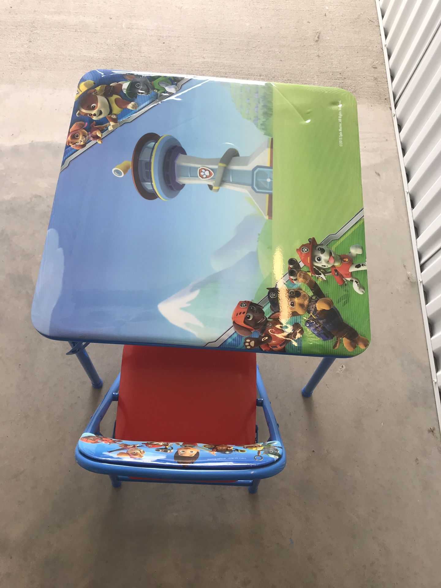 Paw Patrol kids table and chair