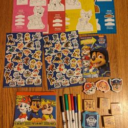 Paw Patrol Stamp And Coloring Set