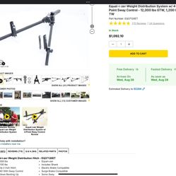 RV Sway Bars Weight Distribution Hitch