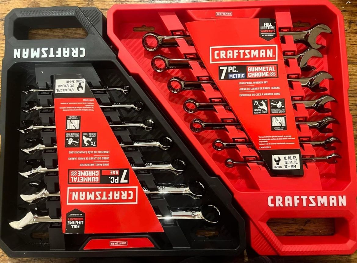 Craftsman SAE & Metric 14pc Wrench Sets (Long Pattern)