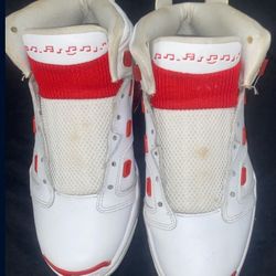 Jordan 1 Mid Youth 6.5Y – White/Red