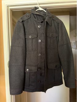 Express Men’s Charcoal Wool Blend Field Jacket