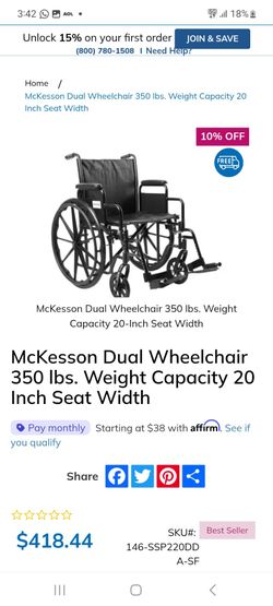 Mckesson wheel chair