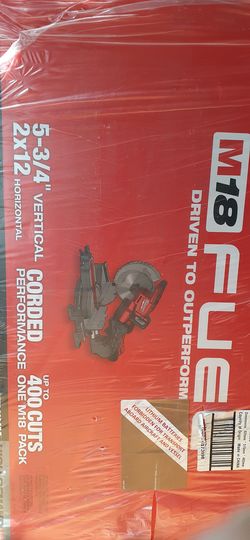 *FIRM PRICE* NEW MILWAUKEE FUEL 10" DUEL BEVEL SLIDING MITER SAW WITH 9.0 HD BATTERY & RAPID CHARGER