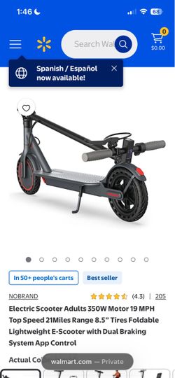 Foldable Electric Scooter 350W 19 MPH