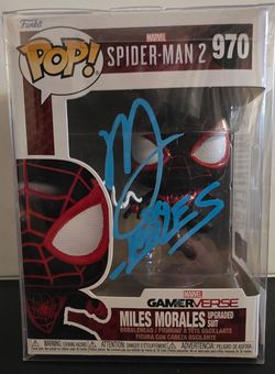 Funko Pop! Marvel Gamerverse Spider-Man 2 Miles Morales #970 Signed by Nadji Jeter with COA