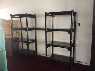Glass and metal shelf