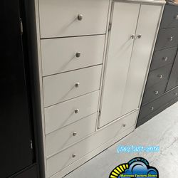 New Six Drawer Closet Dresser Wardrobe Wood Fully Assembled 