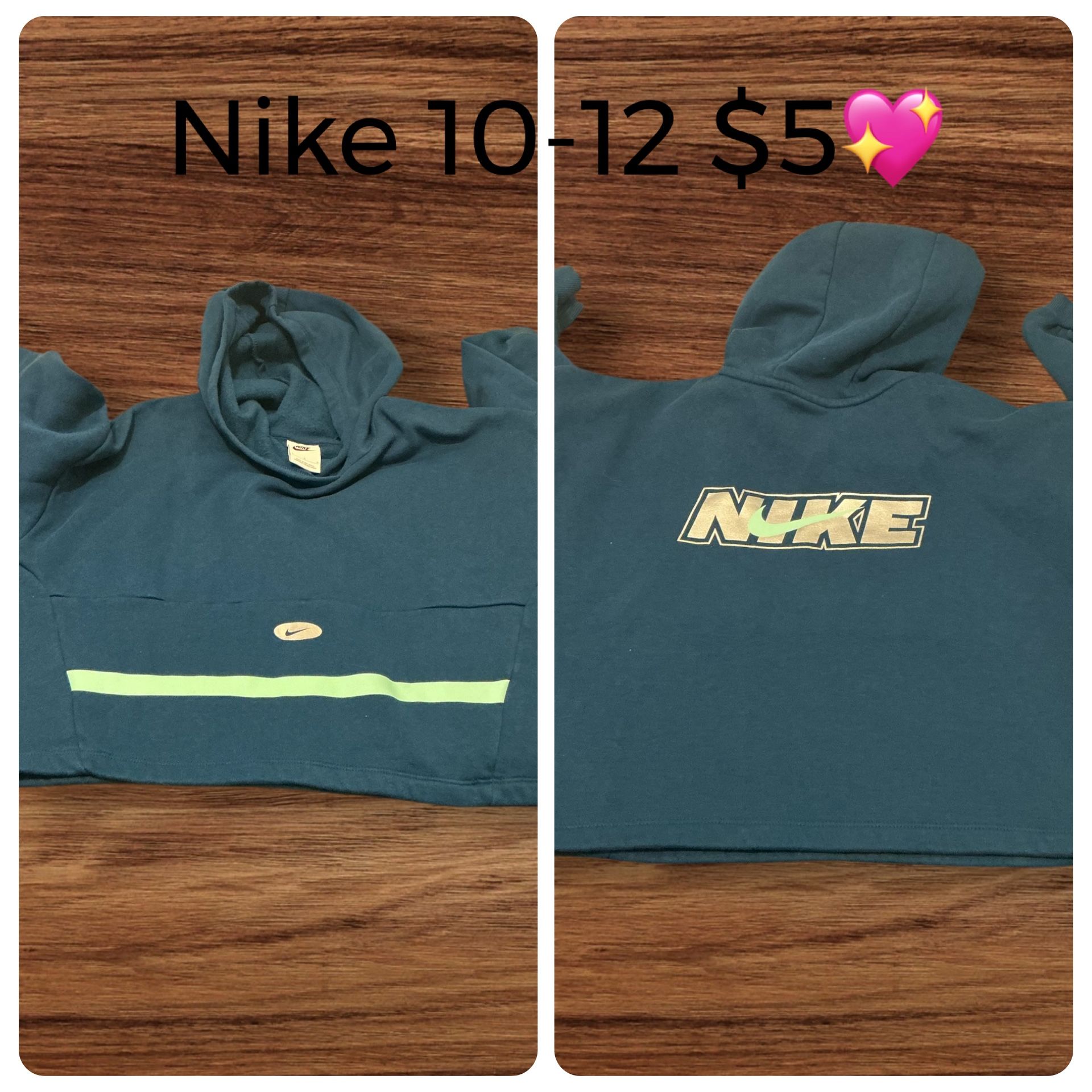 Nike Sportswear Club Fleece Crop Hoddie Girls Large Pre Owned Size 10-12 💖💖💖AL