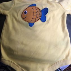 New Onsie. Appliqué Fish. 