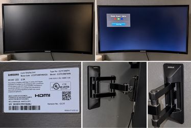Samsung 27” Curved Monitor + Adjustable Wall Mount
