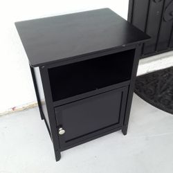 Black Nightstand/ Side Table 19W X 15D X 25H Inches