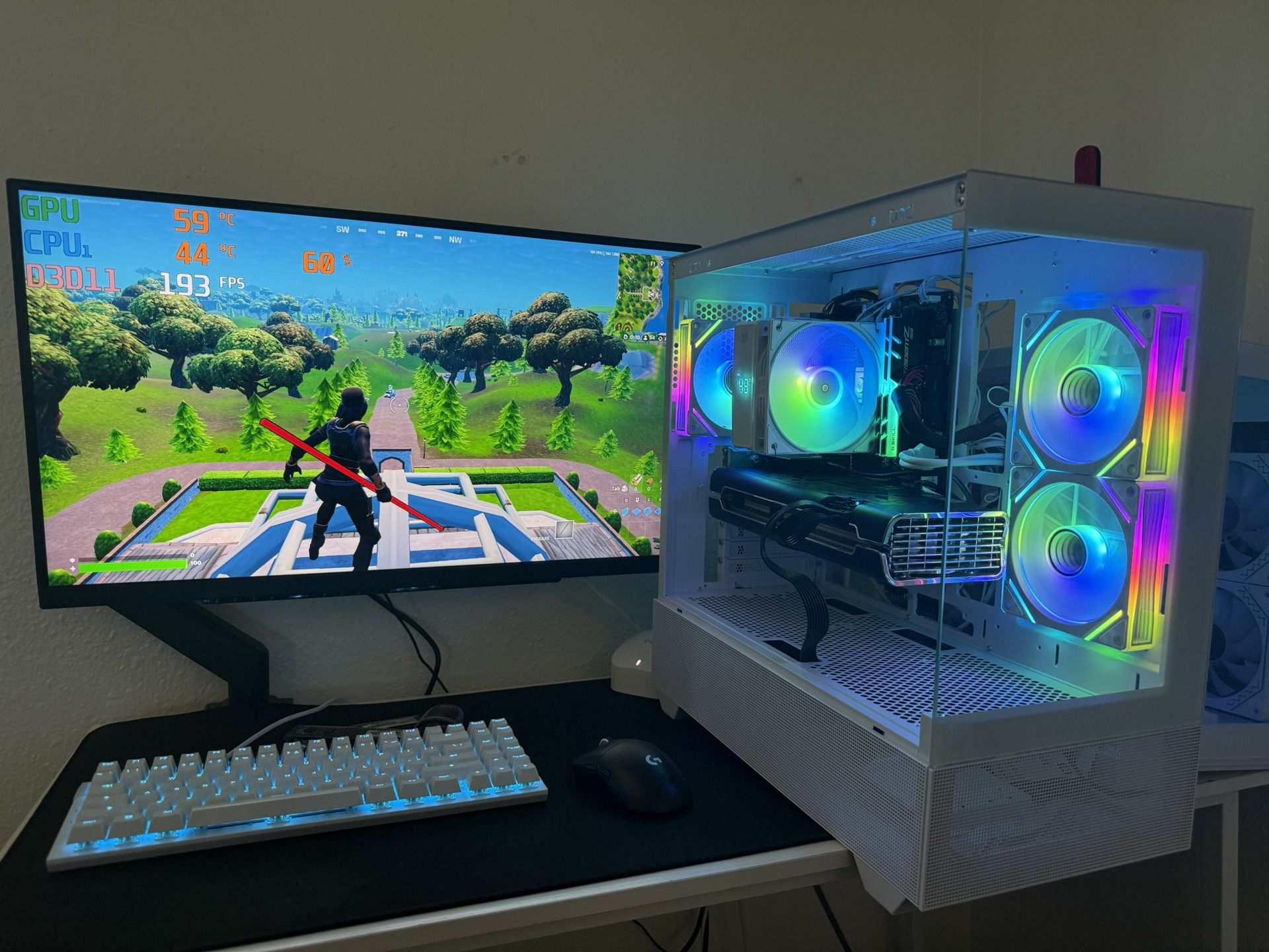 White Gaming Pc Computer Desktop