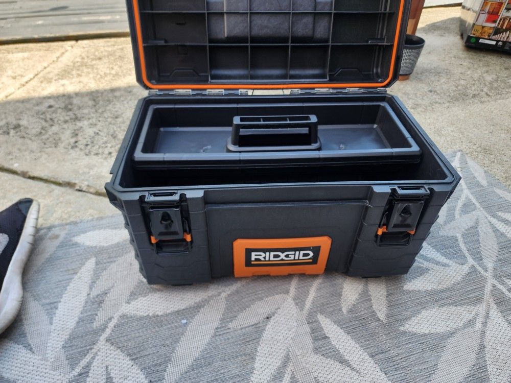 RIDGID
Pro Gear System Gen 2.0 Stackable Durable 22 in. Modular Tool Box Storage With Heavy Duty Latches and Handles