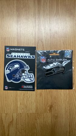 Seattle Seahawks chrome Auto Emblem and Magnets