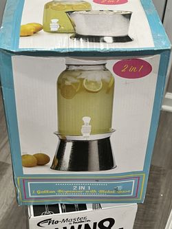Beverage Dispenser with Metal Stand (New in Box)