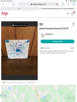 Hand Painted Canvas 12’x12”