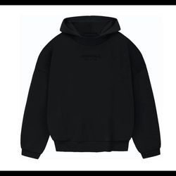Fear Of God Essentials Jet Black Hoodie $140
