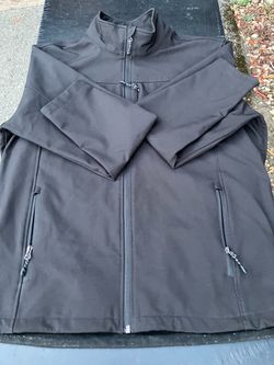 Black Softshell Full-Zip Jacket