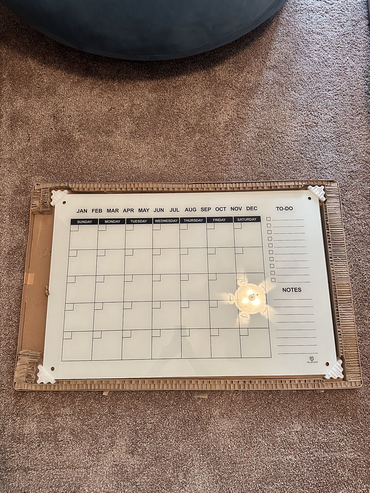 Office Glass Calendar Whiteboard – 36 x 24
