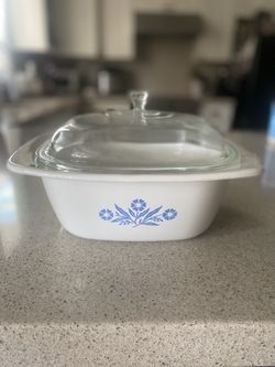 Corning,Ware Casserole, Dish, Blue Corn Flower
