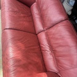 Leather Reclining Sofa Couch