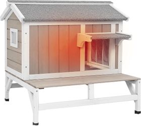 PetsCosset Insulated Cat House with Raised Base