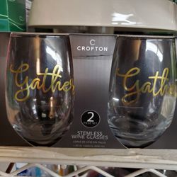 Crofton 2 Gather Stemless Glass Set, New