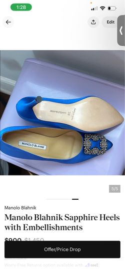 Manolo blahnik blue shoes