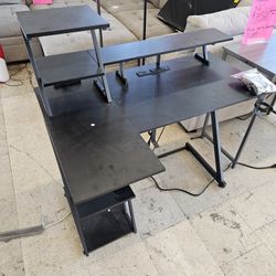 Matte Black Computer Desk