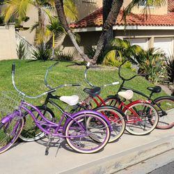 Beach Cruisers $40 ea or $120 for all four