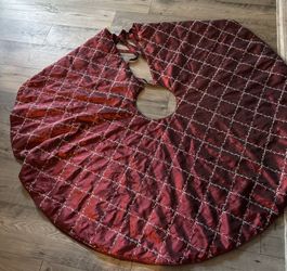 Red Satin Tree Skirt