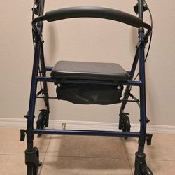 Medline Steel Rollator w/ 6" Wheels