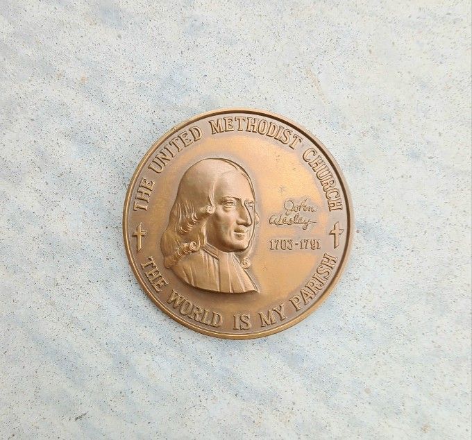 Vintage United Methodist Church Bronze Bicentennial Medallion