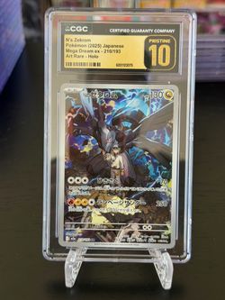 CGC Pristine 10 N's Zekrom Pokemon Japanese Art Rare Holo