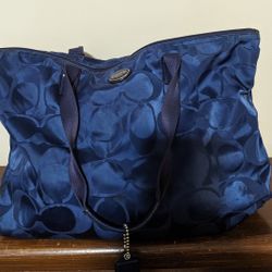 Blue Coach Purse Large