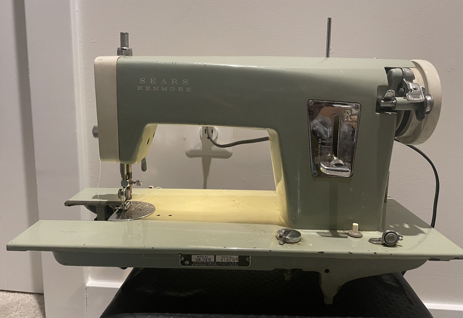 Vintage Sears Kenmore Sewing Machine Model 2142 with pedal