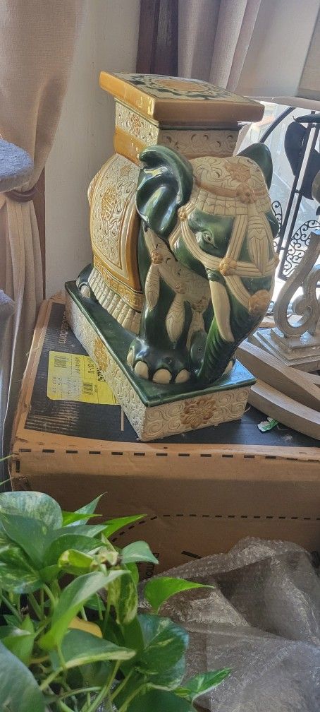 Set Of Two Elephant Plant Stands