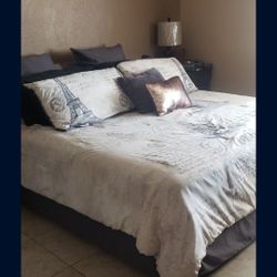 California King wooden bed Frame..Just The Wooden Frame Not The Bed...had Someone Make It For Me..Heavy Duty..Great Shape!!