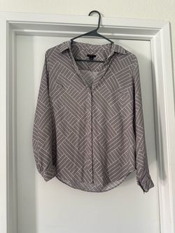 Ann Taylor Long Sleeve Button-Down Blouse