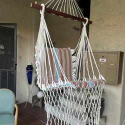 Hanging Hammock Chair Swing Brazilian Cotton Natural 