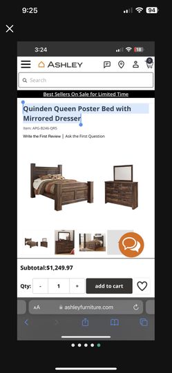 Queen, Bed And Dresser