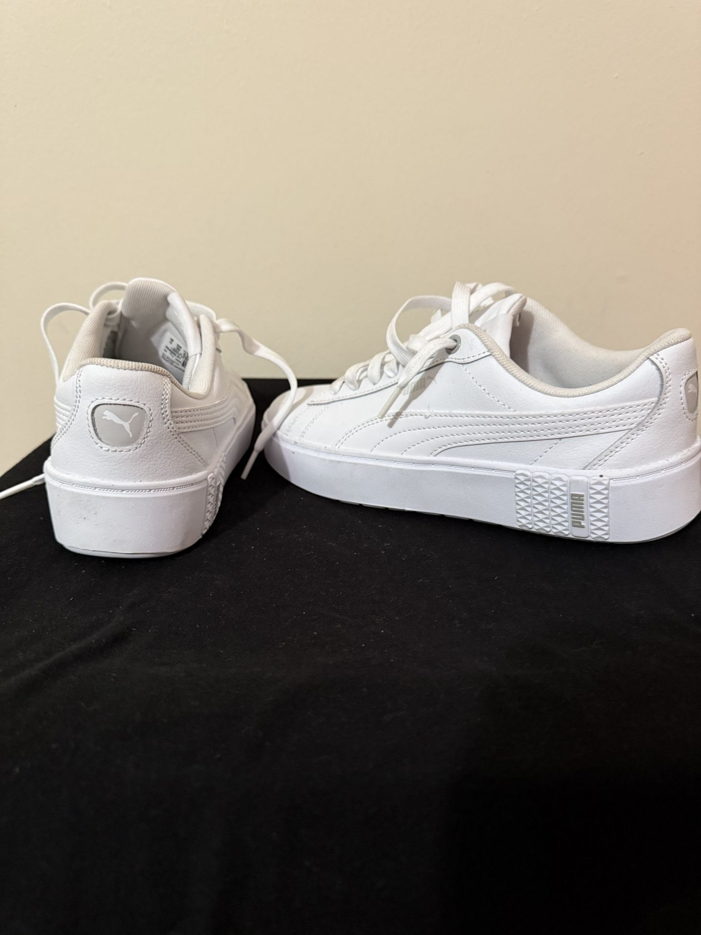 White On White Chunky Puma Shoes W 8 1/2