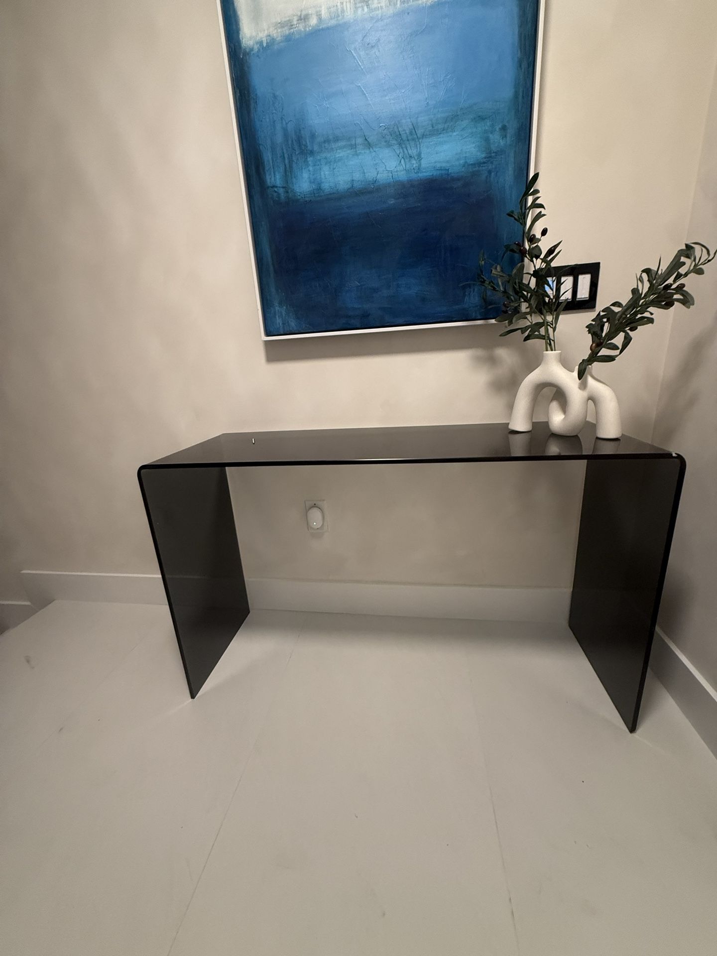 Tempered Glass Console Table – Excellent Condition