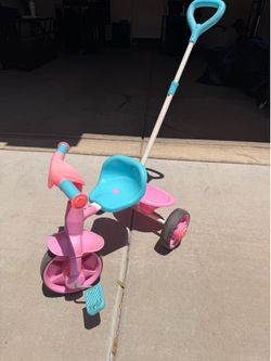 MOVE OUT SALE - Toddler bike - pink and blue